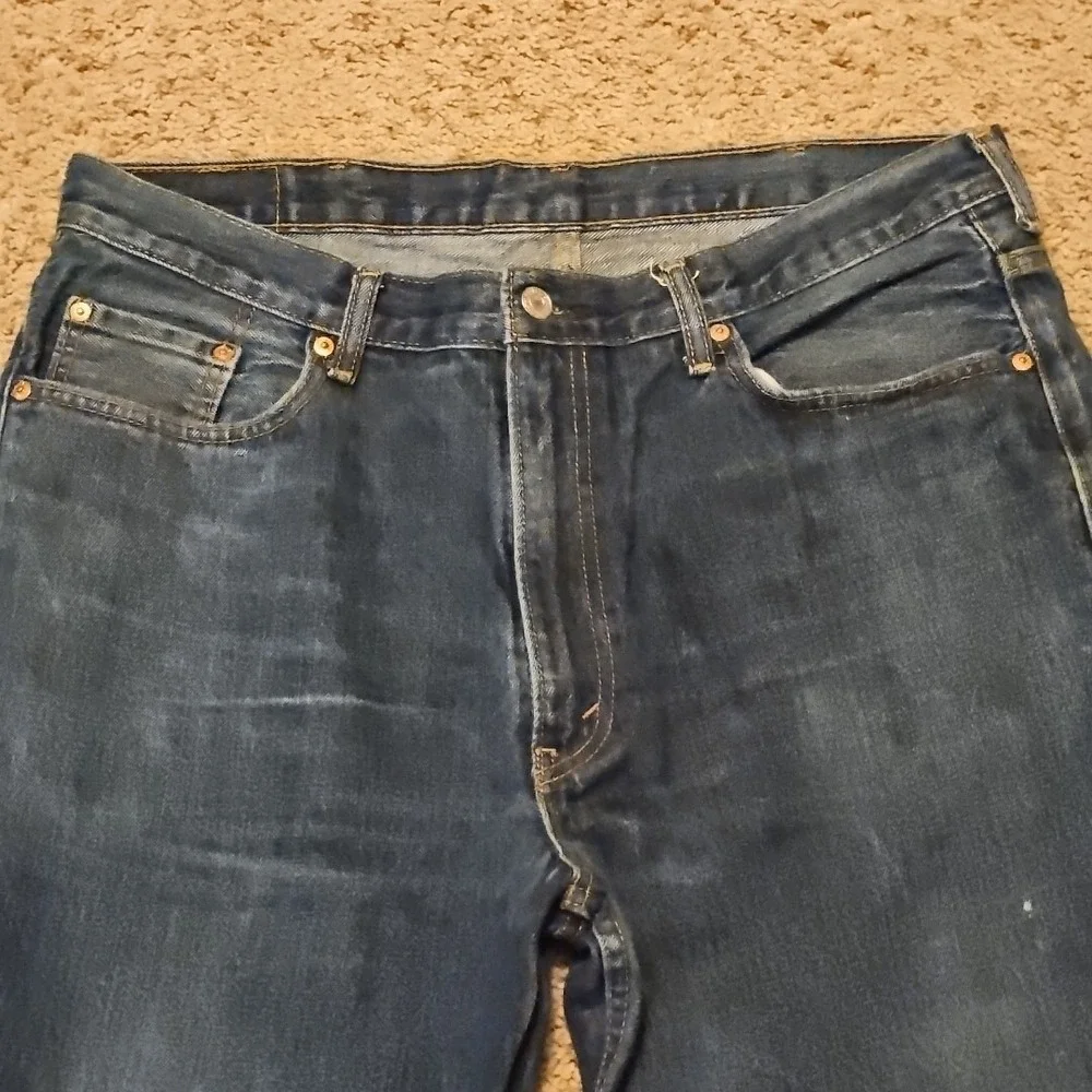 Levis 550 Jeans Mens 38x36‎ Blue Regular Fit Straight Leg Pockets Casual Denim